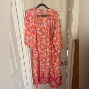 Jessica Simpson Pink and Orange Floral Kimono